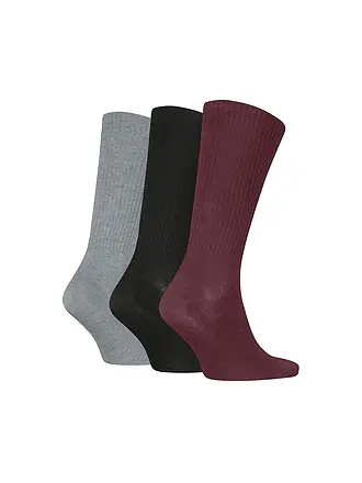 PUMA | Chaussettes de loisirs pour hommes RIB Logo Crew, lot de 3 | dunkelrot